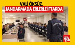 VALİ ÖKSÜZ, JANDARMADA ERLERLE BİRLİKTE İFTARDA
