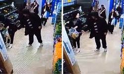 Markette alışveriş yapan kadını taciz etti