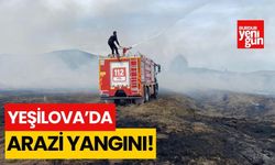 Yeşilova'da arazi yangını!