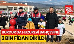 Burdur'da huzurevi bahçesine 2 bin fidan dikildi