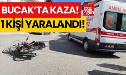 Bucak'ta otomobil ile motosiklet çarpıştı! 1 kişi yaralandı