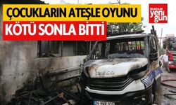 Çocukların ateşle oyununda gecekondu ve kamyonet küle döndü