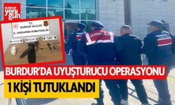 Burdur'da uyuşturucu operasyonunda 1 kişi tutuklandı