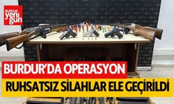 Burdur'da operasyon! Ruhsatsız silahlar ele geçirildi