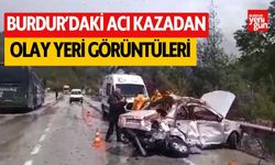Burdur'daki acı kazadan olay yeri görüntüleri