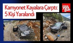 Kamyonet Kayalara Çarptı: 5 Kişi Yaralandı