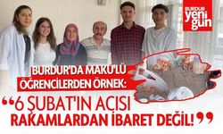 Burdur'da MAKÜ'lü Öğrencilerden Örnek: 6 Şubat'ın Acısı Rakamlardan İbaret Değil!