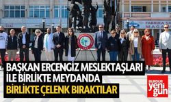 Başkan Ercengiz Meslektaşları ile Birlikte Meydanda