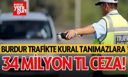 Burdur Trafikte Kural Tanımazlara 34 Milyon TL Ceza Kesildi