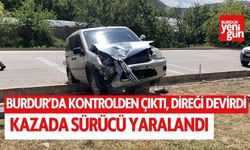 Burdur’da kontrolden çıkan ticari araç kaza yaptı! 1 kişi yaralandı