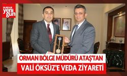 Orman Bölge Müdürü Ataş'tan Vali Öksüz'e Veda Ziyareti