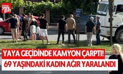 Yaya geçidinde kamyon çarptı, ağır yaralandı