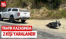 Kamyonetle motosiklet çarpıştı! 2 kişi yaralandı