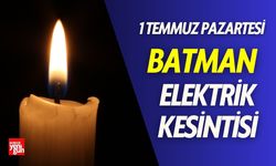 Batman'da 1 Temmuz'da Elektrik Kesintisi Yaşanacak