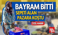 Burdur'da Bayram Bitti Sepetini Alan Pazara Koştu