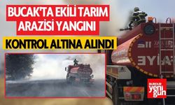 Bucak'ta Ekili Tarım Arazisi Yangını Kontrol Altına Alındı