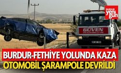 Burdur-Fethiye Yolunda Kaza: Otomobil Şarampole Devrildi