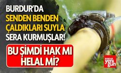 Burdur'da Senden Benden Çaldıkları Suyla Sera Kurmuşlar!