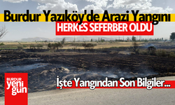 Burdur Yazıköy'de Arazi Yangını