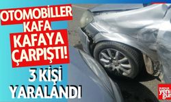 Otomobiller Kafa Kafaya Çarpıştı! 3 Kişi Yaralandı