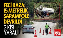 Antalya'da Feci Kaza: 15 Metrelik Şarampole Devrildi