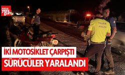 İki motosikletin çarpışması sonucu sürücüler yaralandı