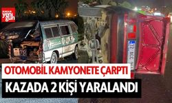 Otomobil kamyonete çarptı: 2 yaralı