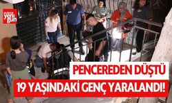 Pencereden düşen genç yaralandı