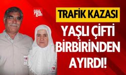 Trafik kazası, yaşlı çifti ayırdı