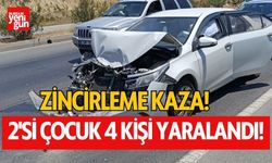 Zincirleme kazada 2'si çocuk 4 kişi yaralandı