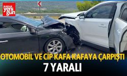 Otomobil ve Cip Kafa Kafaya Çarpıştı: 7 Yaralı