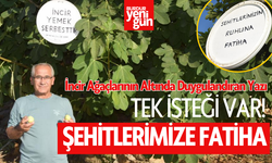 İncir Ağaçlarının Altında Duygulandıran Yazı: Şehitlerimize Fatiha