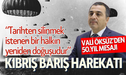 Dr. Türker Öksüz’ün Kıbrıs Barış Harekatının 50. Yıl Dönümü Mesajı