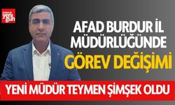 AFAD Burdur İl Müdürlüğü'ne Teymen Şimşek atandı