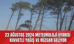 23 Ağustos 2024 Meteoroloji Uyarısı: Kuvvetli Yağış ve Rüzgar Geliyor