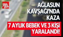 Ağlasun Kavşağı'nda Kaza: 7 Aylık Bebek ve 3 Kişi Yaralandı!