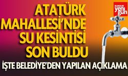 Burdur Atatürk Mahallesi'nde Su Kesintisi Son Buldu