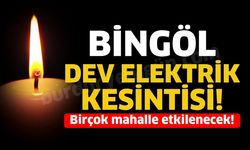 3 Ağustos'ta Bingöl'de Elektrik Kesintisi Olacak