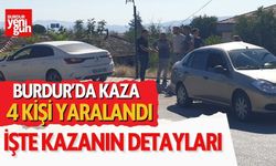 Burdur Karamanlı'da 2 otomobil çarpıştı! 4 kişi yaralandı