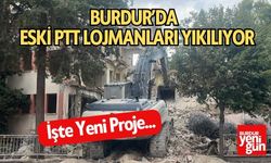 Kışla Caddesi'ndeki Eski PTT Lojmanları Yıkılıyor