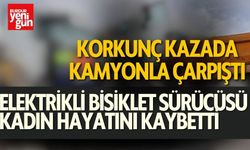 Kamyonla Çarpışan Elektrikli Bisiklet Sürücüsü Hayatını Kaybetti