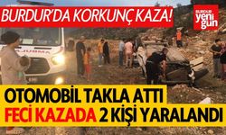 Burdur'da Takla Atan Araçta 2 Kişi Yaralandı