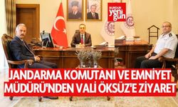 Jandarma Komutanı Ve Emniyet Müdürü'nden Vali Öksüz'e Ziyaret