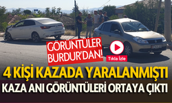 Burdur'da 4 kişi yaralanmıştı! İşte kaza anı görüntüleri