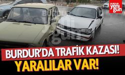 Burdur Manastır Kavşağı'nda Trafik Kazası! Yaralılar Var!