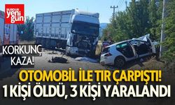 Otomobil ile tır çarpıştı! 1 ölü, 3 yaralı