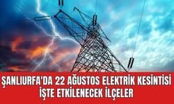 Şanlıurfa'da 22 Ağustos Elektrik Kesintisi | işte etkilenecek ilçeler