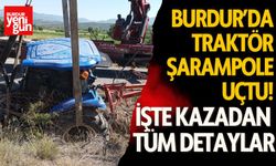 Burdur'da Traktör Şarampole Uçtu