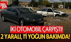 İki Otomobil Çarpıştı: Sürücülerden Biri Yoğun Bakımda