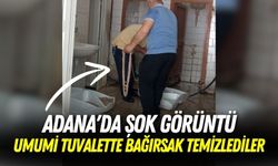 Adana'da Şok Görüntü Umumi Tuvalette Bağırsak Temizlediler